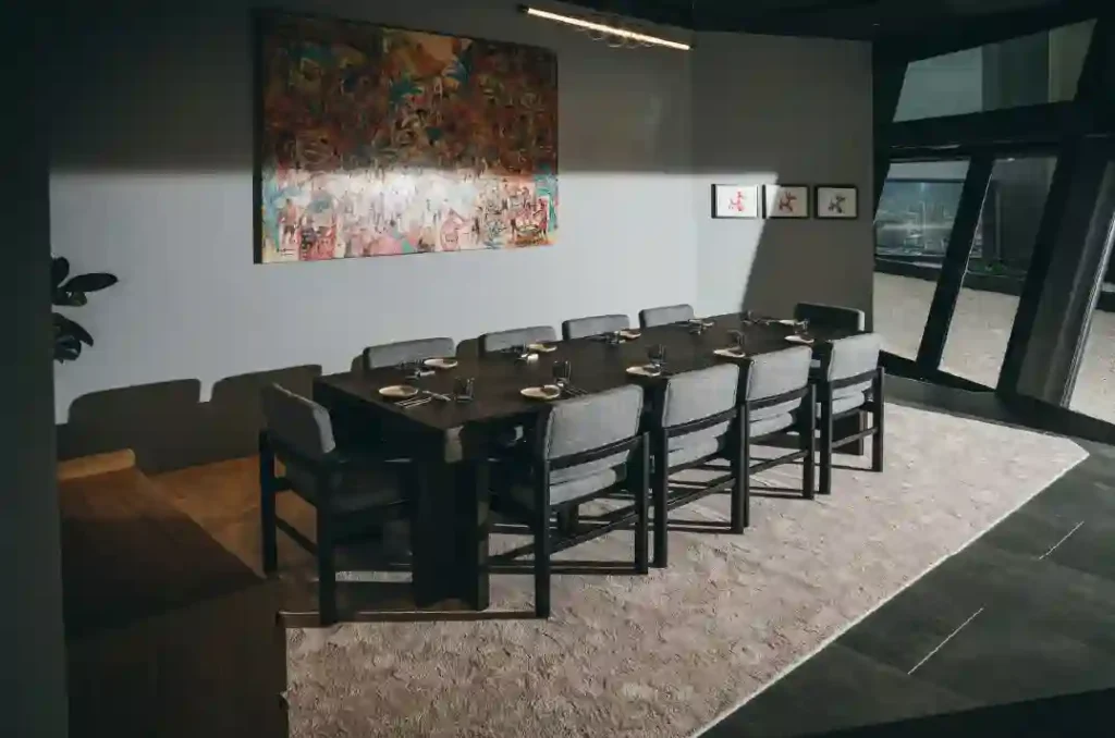 Private dining setup in a restaurant with private room in KL, ideal for cosy celebrations and intimate gatherings.